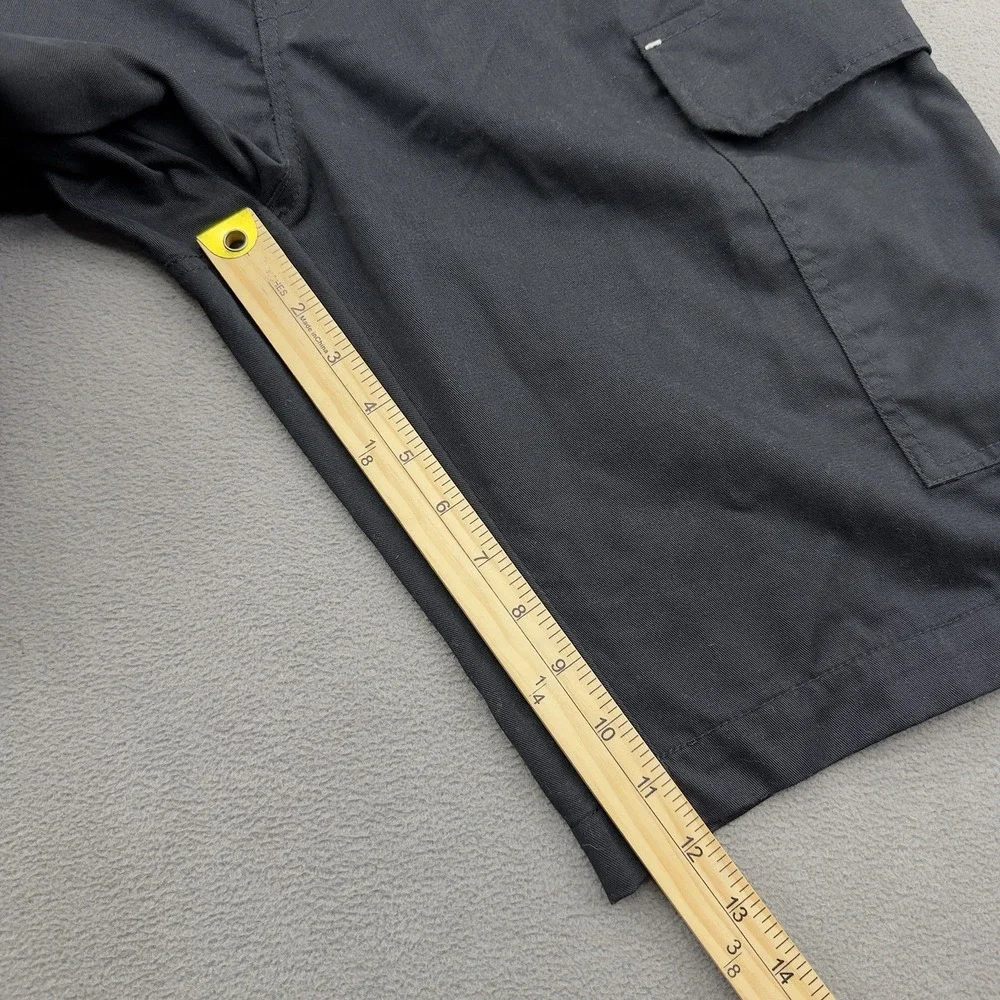 True Religion Belted Utility Cargo Shorts Mens 34 Black Contrast Stitch 12